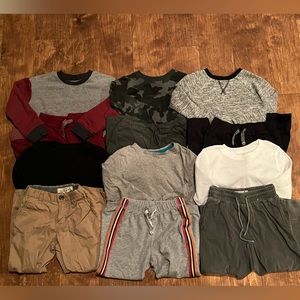 Lot of (14) Pieces- 3T Boys Long Sleeves and Bottoms Sets, Toddler Boys 3T Lot